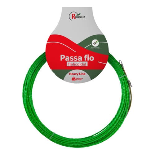 Passa Fio Elétrico Profissional 10m / 15m / 20m / 30m Helicoidal Rohdina Sonda