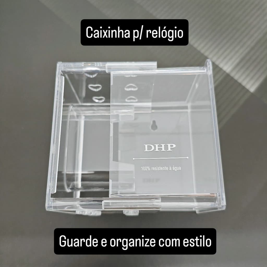 Kit 1/2/4/6/8/10 Caixinha Caixa de Acrílico Resistente para Relógio Presente Revenda Atacado
