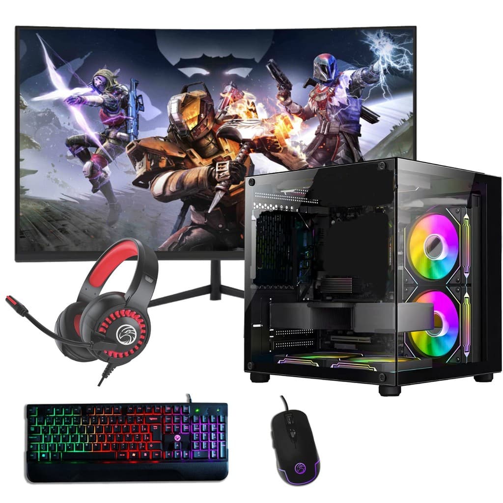 Computador Pc Gamer Aquario Intel core I7, 16gb Ram, 480ssd, Placa de Video 4gb Tela 23 curva wifi
