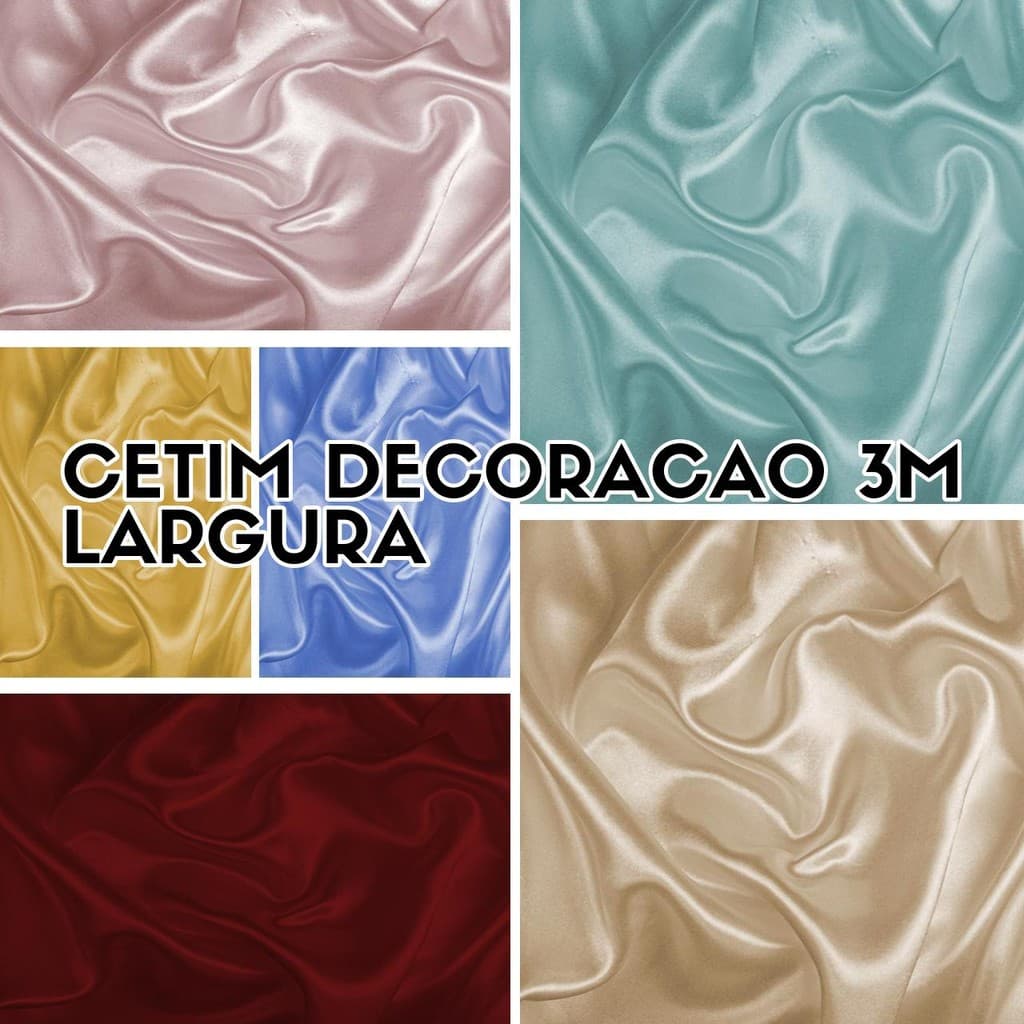 3 Metros Tecido Cetim de Decoracao 3m de Largura (3m x 3,00m)