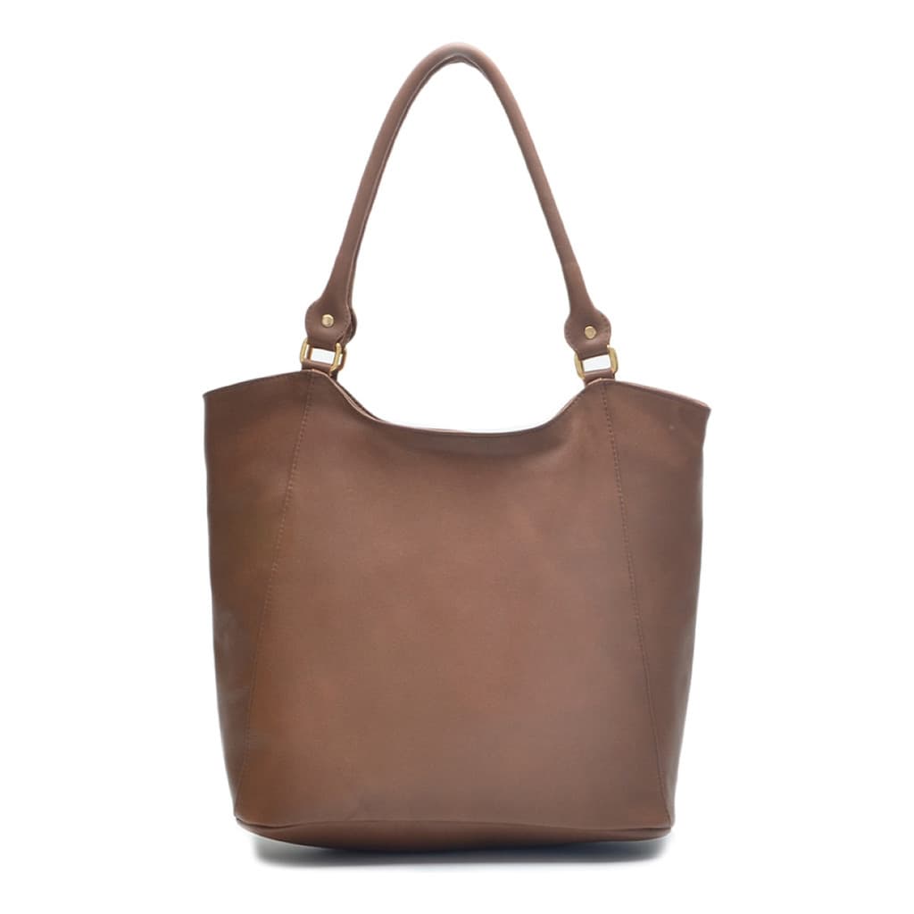 Bolsa Feminina Sacola Couro Legitimo Premium Elegância Zíper