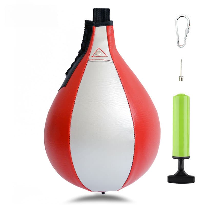 Bola de velocidade de boxe suspensa bola de reação em forma de pêra ginásio cordão treinamento bola mundial