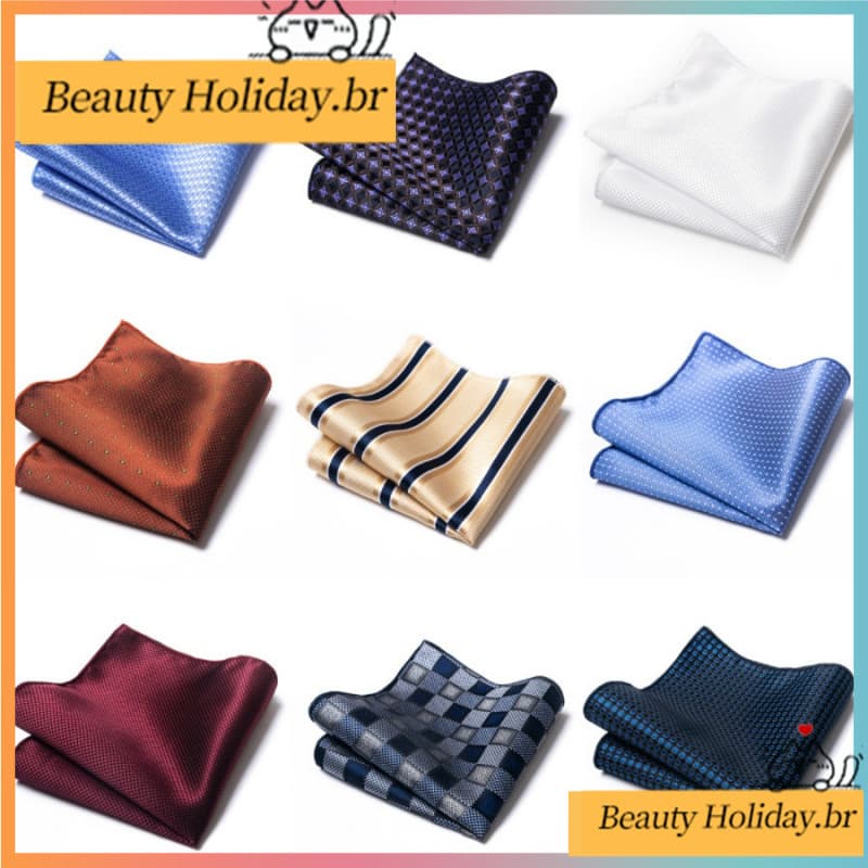 Lenço Quadrado de Seda de Qualidade Homem Lenço Quadrado de Seda 1200 Agulhas de Alta Densidade de Tecido Estoque Pronto