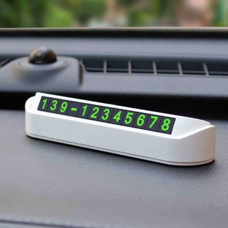 Li * Ocultar Placa Número Telefone Acessório Automático Cartão Estacionamento Temporário