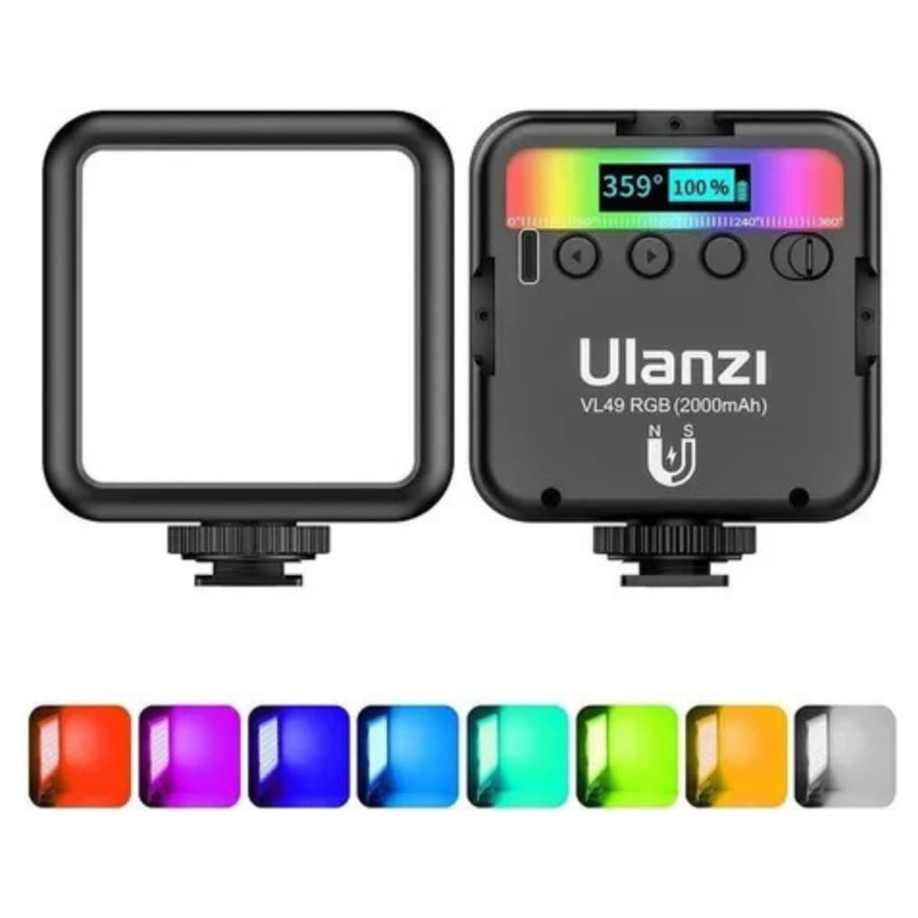 Iluminador Ulanzi Vl49 Rgb Luz De Estúdio Para Vídeo Foto - Rgb Light Vl49 Ulanzi Rgb Estudio Foto E Vídeo