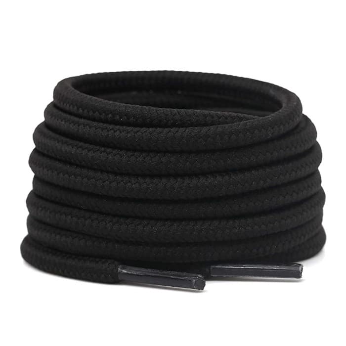 5 Par Cadarço Redondo Roliço Branco ou Preto de Qualidade para Tenis 120cm - Coturno, Bota, Short