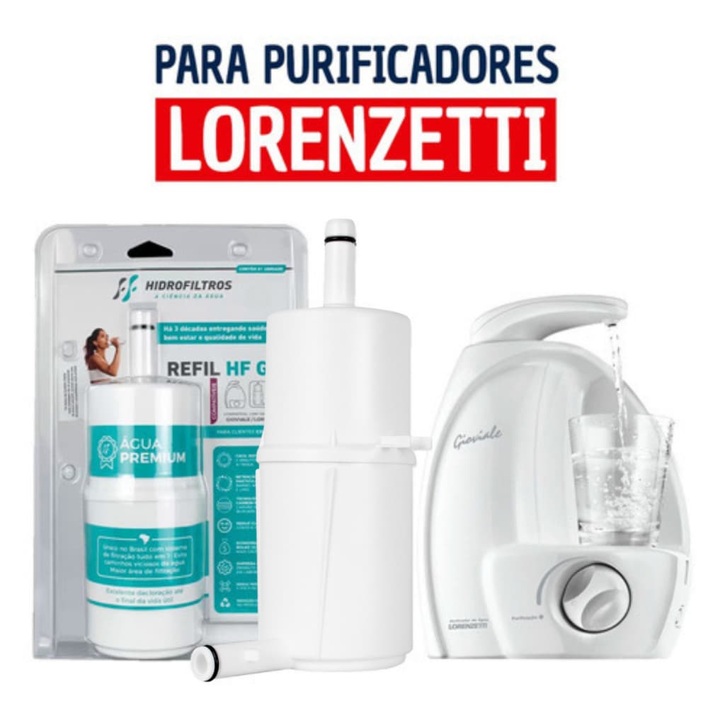 Refil Filtro Purificador Gioviale Compatível Lorenzetti Vela Rpc-01 GIO Carvão Ativo