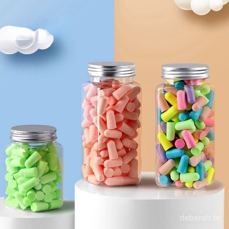 Mr.YE Tampões Auriculares 60/120Pcs De Esponja Macia Para Viagem De Dormir Redução De Ruído Do Sono Protetor De Ouvido C