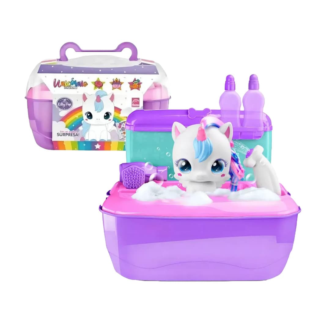 Maleta De Brinquedo Pet Shop Kilty Pop Unicórnio Roma Brinquedos