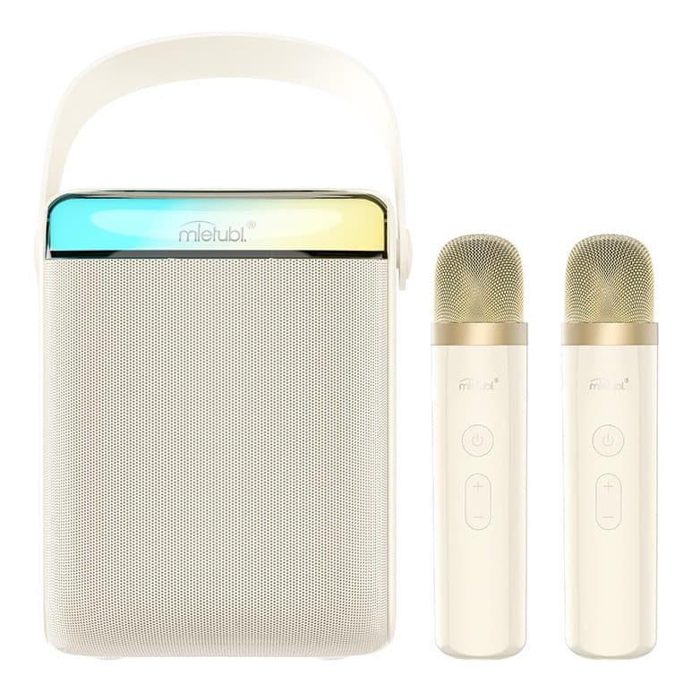 Caixa De Som Blsp03 Karaokê 2 Microfones Sem Fio Portátil