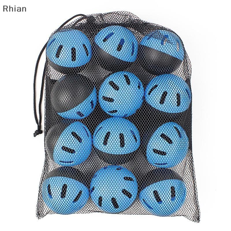 [Rhian] Bolas De Prática De Beisebol Treinamento De Softball Plástico 16 Furos Fluxo De Ar Oco Para Batida Leve Interna 