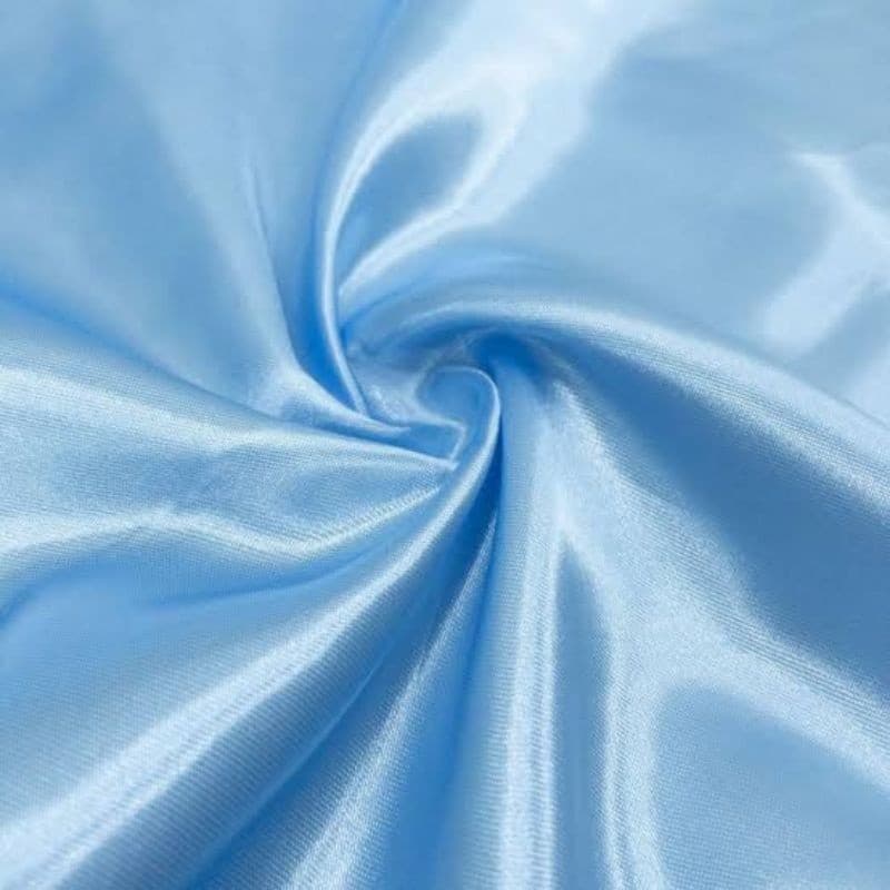 3 Metros Tecido Cetim Azul Bebê