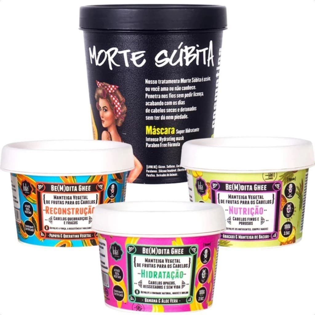 Cronograma: Máscara Morte Subita 450g + Bemdita Ghee 3x100g