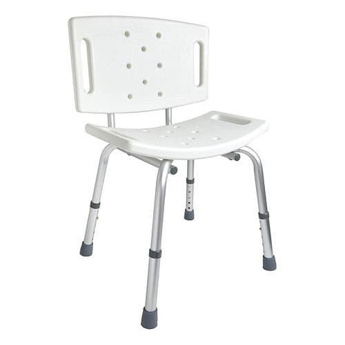 Banqueta Banco Para Banho Adulto Idoso Com Encosto Regulável