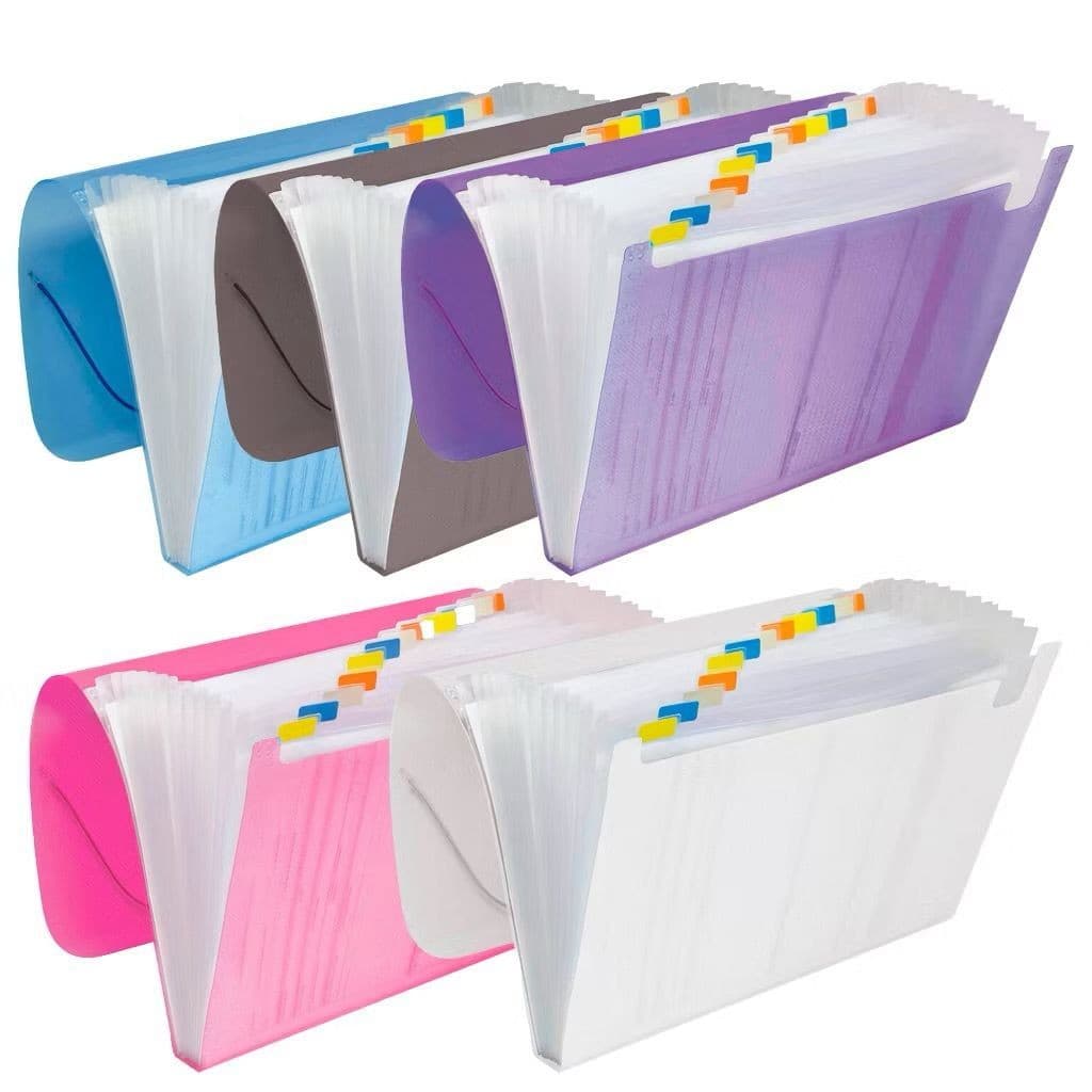 Pasta Sanfonada A4 12 Divisórias Várias Cores Unidade ACP