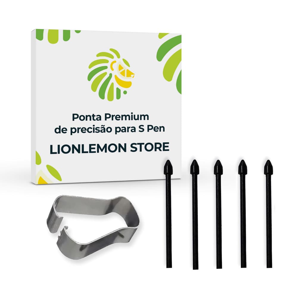 Ponta de Substituição para S Pen Galaxy Tab S6, S7, S8, S9, S10 e S11 com extrator - Alta Precisão (Preta)