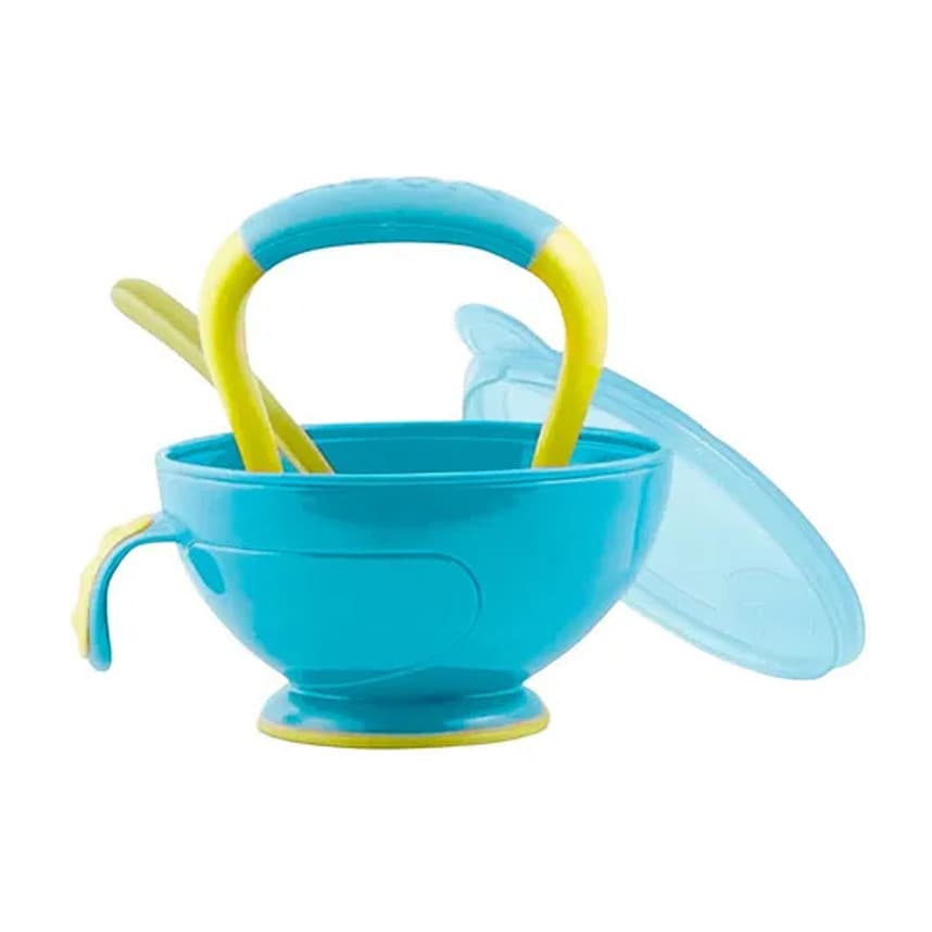 Preparador de Papinhas Com Amassador E Colher Azul Nuby
