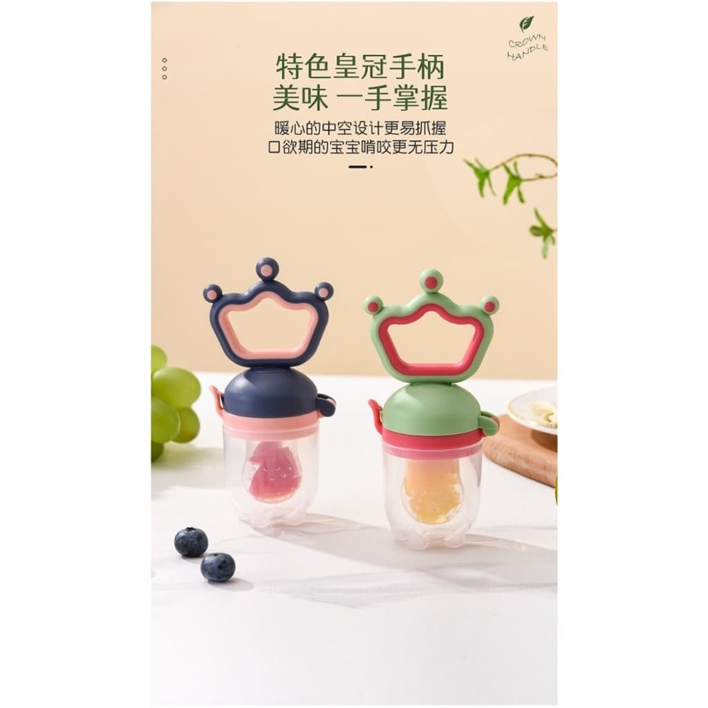 Alimentador Frutas Bebê Mordedor Bico Silicone Carne