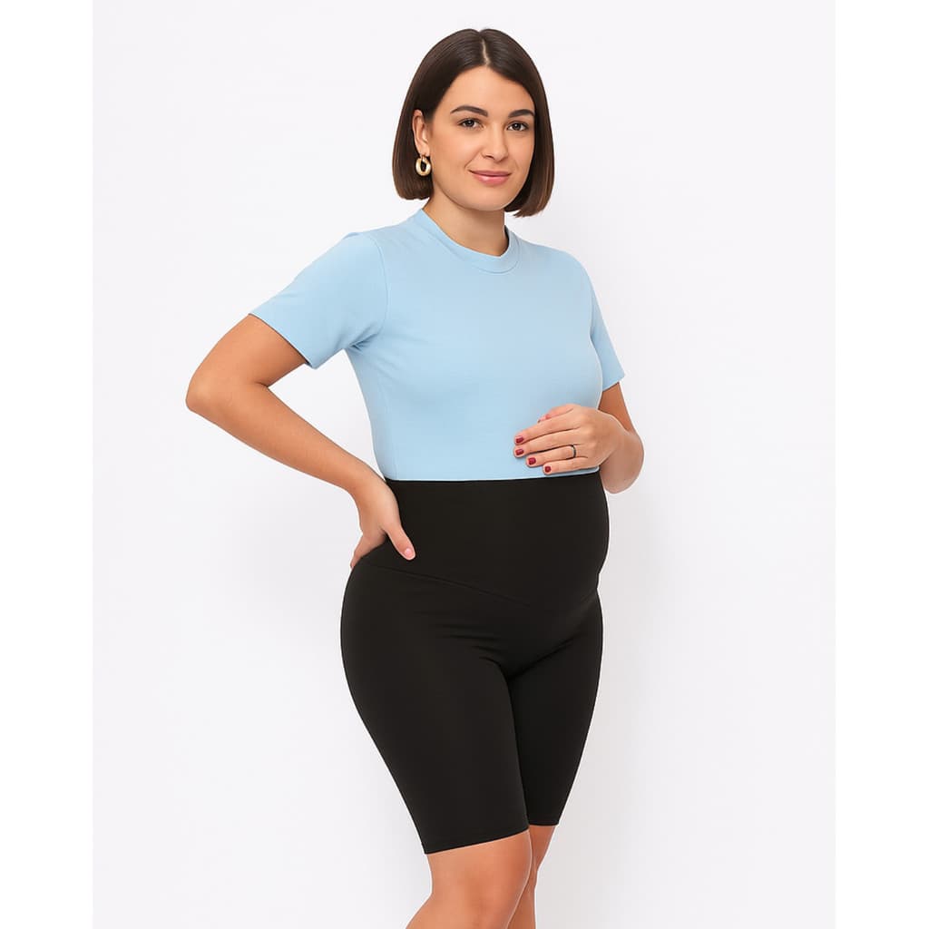 Bermuda Gestante Maternidade Cos Alto Suporte para Barriga Com forro