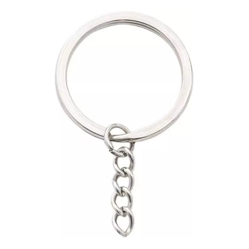50/100/150Pçs Argolas Para Chaveiro C/ Corrente -25mm Prata/dourado