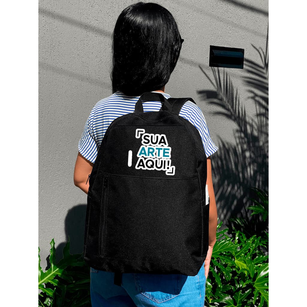 Mochila Vertical  - PERSONALIZADA - Stilo Club Academia Trabalho Escolar Faculdade Viagem Masculino Feminino