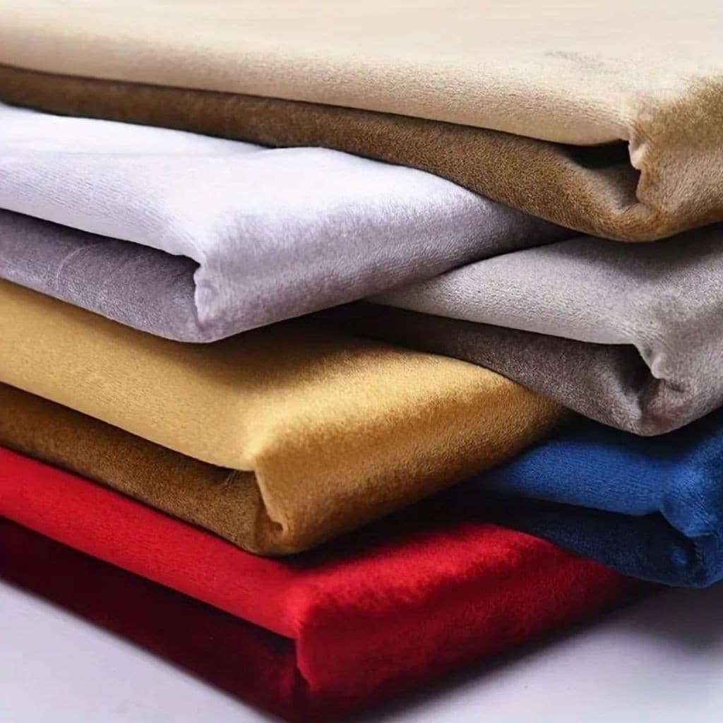 Tecido de Veludo 10 Metros Suede Liso Veneza Poliester 1,50 Largura - Toque Macio