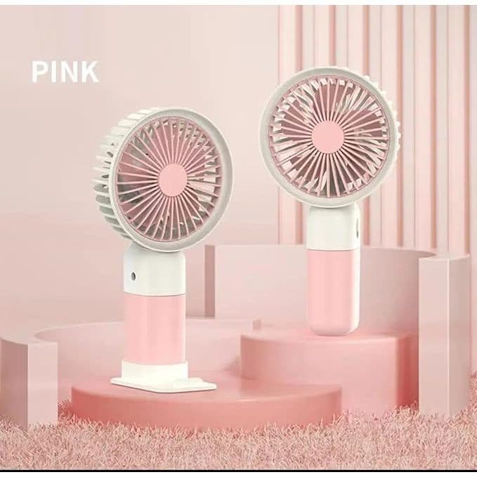 Mini Ventilador Portátil Silencioso Recarregável  Mão/Mesa com Suporte de Celular.