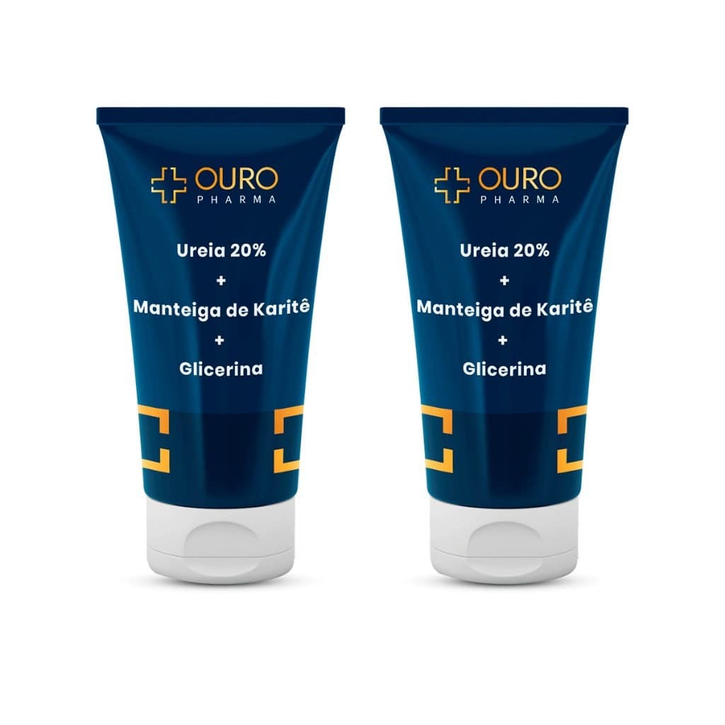Kit 2 unidades Creme Super Hidratante Ureia Manteiga de Karitê e Glicerina 30, 60 ou 100gr