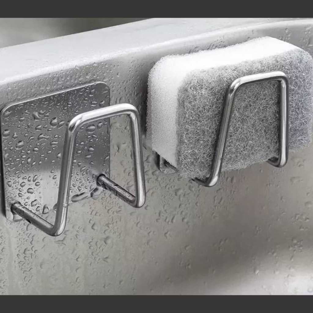 Kits 1/3/5 Unidades Ganchos Para Esponja Aço inoxidável Suporte Porta Bucha De Pia Prateleira