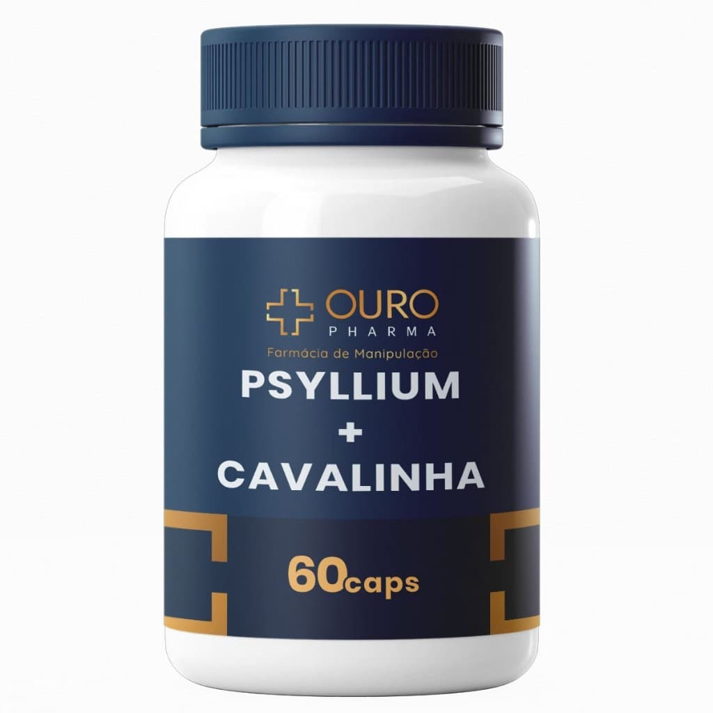 PSYLLIUM 250mg + CAVALINHA 250mg 100% Natural 60 ou 120 Cápsulas