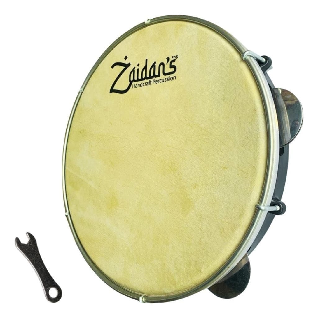 Pandeiro Pele De Couro Animal Caprino Profissional 10 Polegadas Zaidan's Percussão Samba