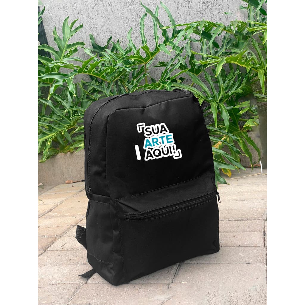 Mochila Nylon  - PERSONALIZADA - Stilo Club Academia Trabalho Escolar Faculdade Viagem Masculino Feminino