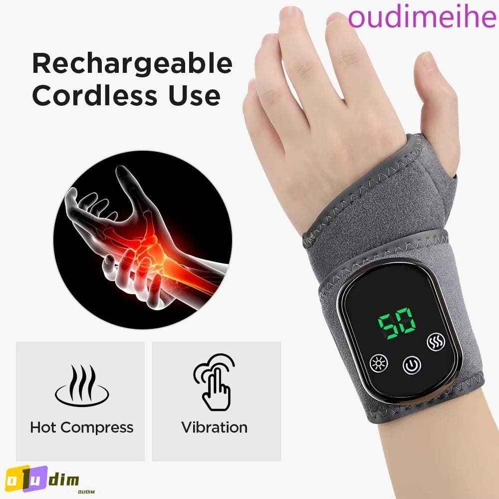 Massageador De Mão OUDIMEIHE , Pulso Recarregável USB De 8 Modos , Ferramenta De Massagem Elétrica Com Suporte Sem Fio