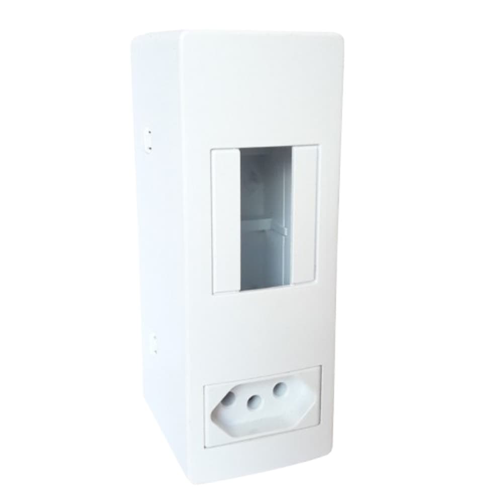Caixa Proteção Sobrepor para 1-2 Disjuntor com Tomada 2P+T 20A/250V Branco