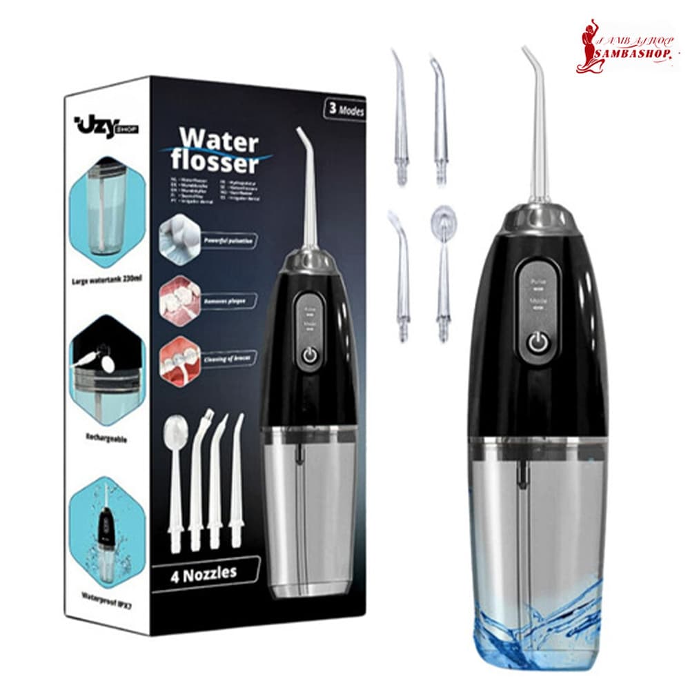 Water Flosser Bucal Portátil - Irrigador Oral Recarregável Sem Fio para Uso Doméstico e Profissional