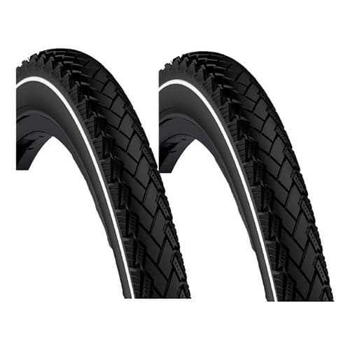 Par Pneu 700x38c Preto Com Faixa Refletiva Aro 29 City Max Paco