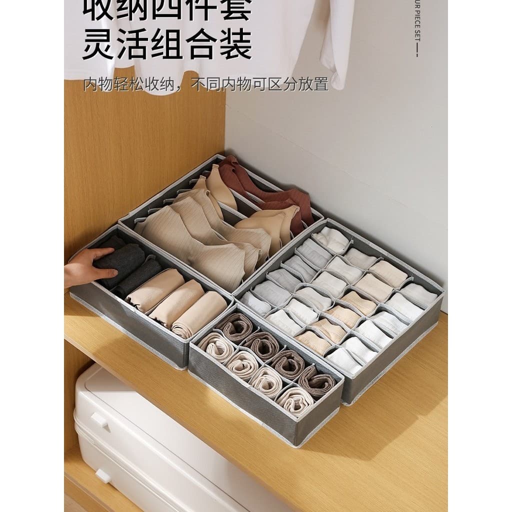 Conjunto 4Pçs Dobráveis De Organizadores Anti Poeira Para Roupas Para Seu Gavetas Ou Guarda Roupa