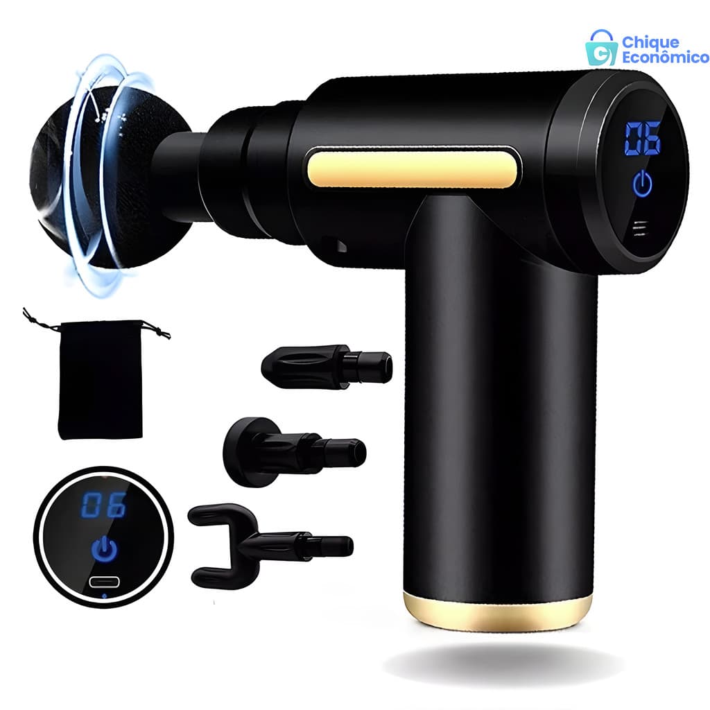 Portátil Massageador Elétrico Alta Frequência Profissional Muscular Massagem