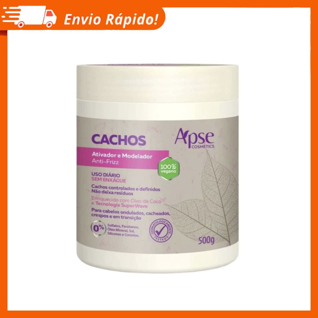 Ativador e Modelador Creme de Pentear para CACHOS Anti-frizz - Apse Apice Vegano - 500g