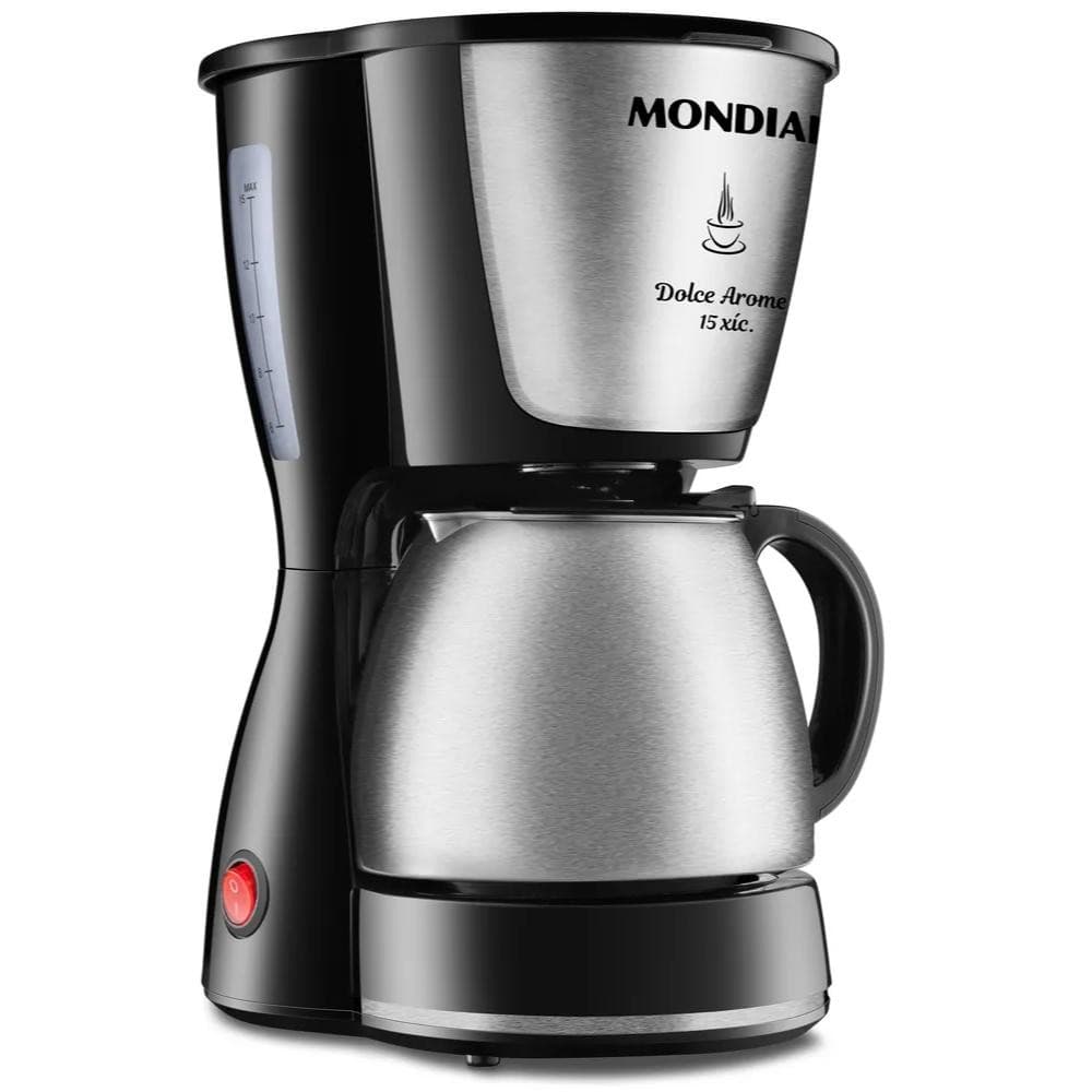 Cafeteira Elétrica Mondial Dolce Arome Preto/Inox 550W 127V - C-34 JI 15X