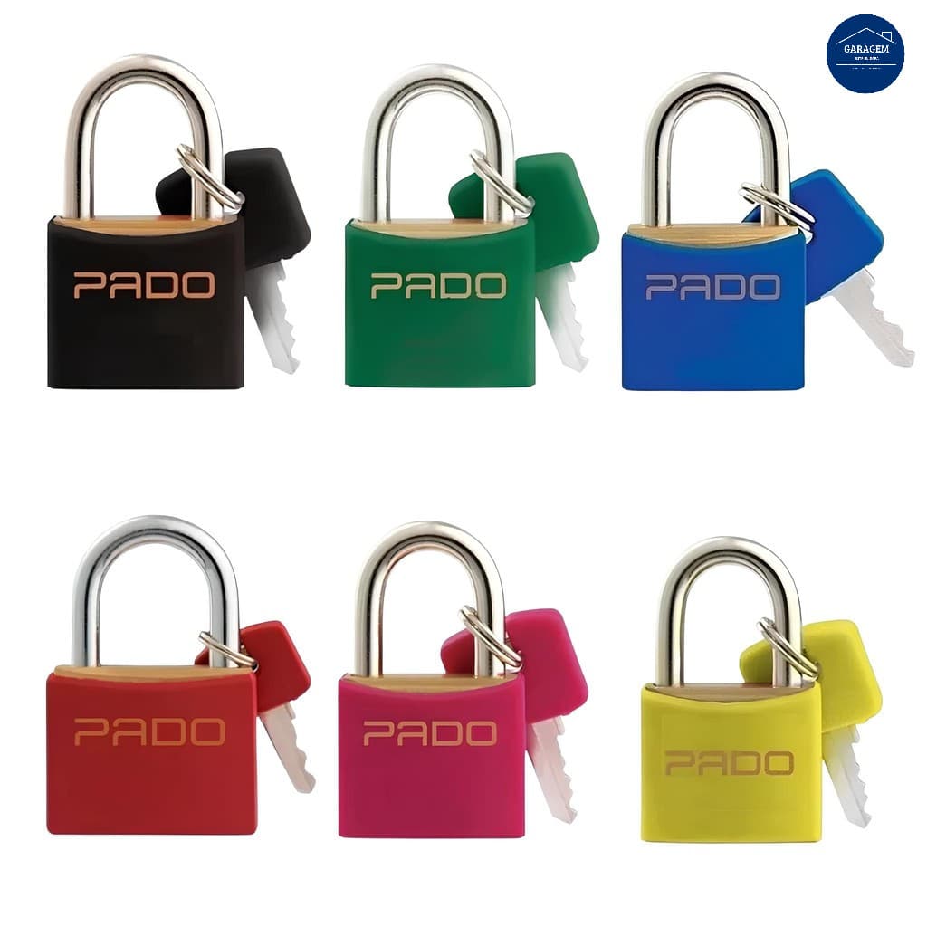 Cadeado 20mm Pado Colorido Latão com 2 Chaves – Ideal para Armário, Bolsa, Mochila