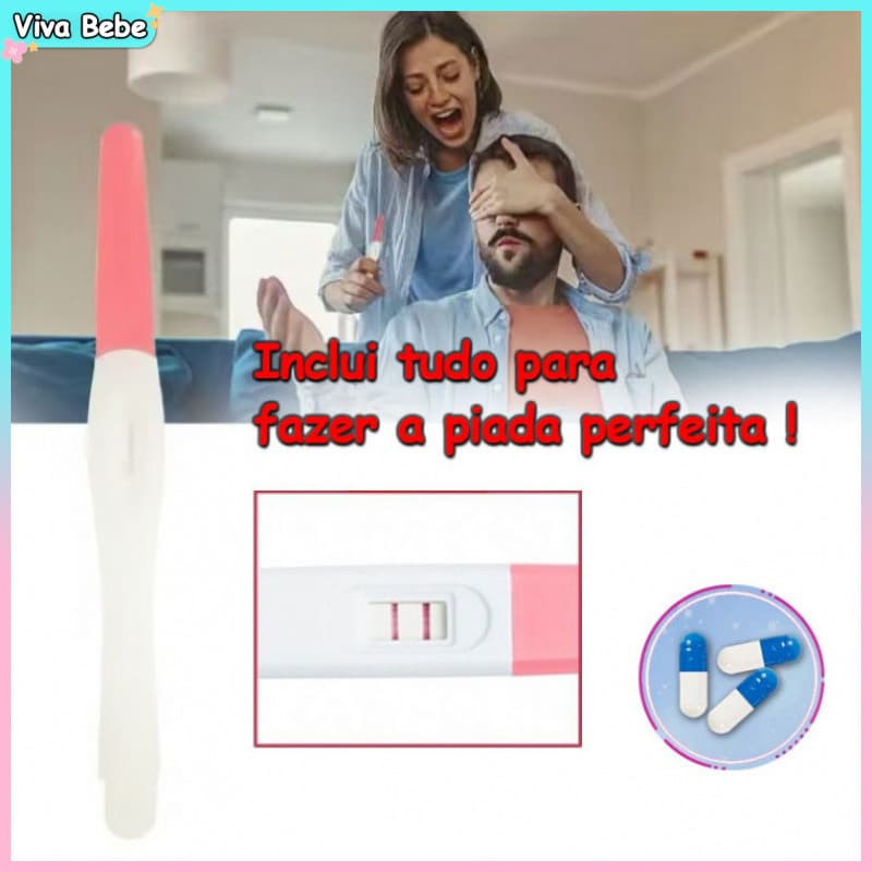 Teste Positivo de Gravidez Falso Brincadeira Pegadinha Trote Adereços Para O Dia Dos Bobos Em Abril