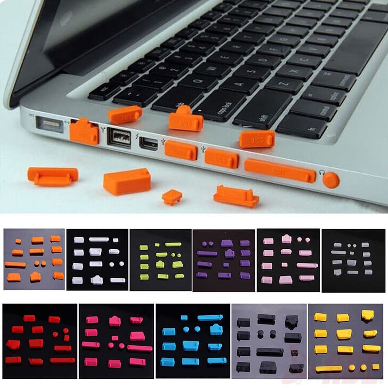 16 Pçs/Set Universal Anti Dustproof Notebook Porta Plug Silicone Protetor USB Elástico Tampa Do Computador Portátil Rolh