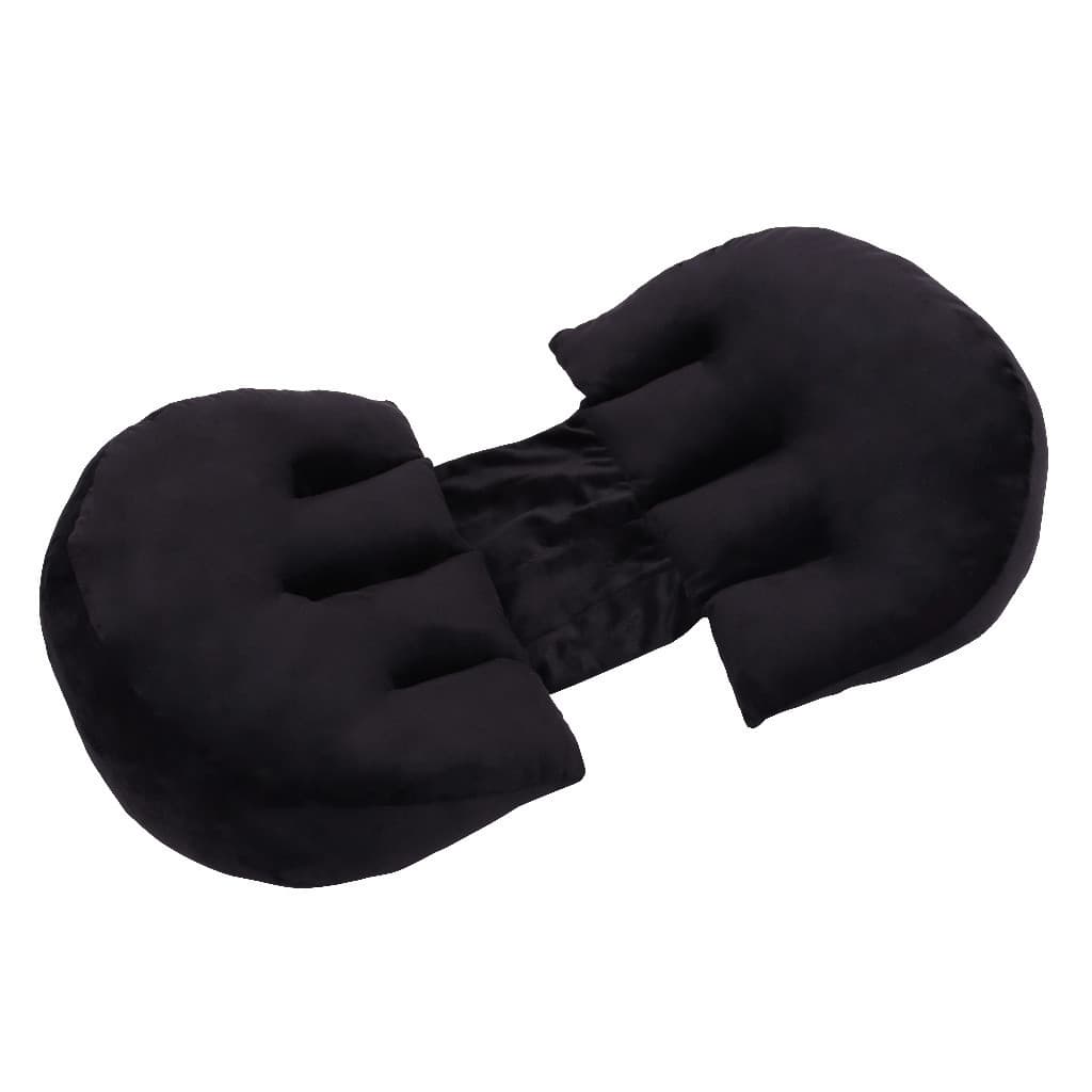 Almofada Gravidez Corpo Inteiro Aveludada Ajustável C/ Zíper Conforto Dormir Fofinha