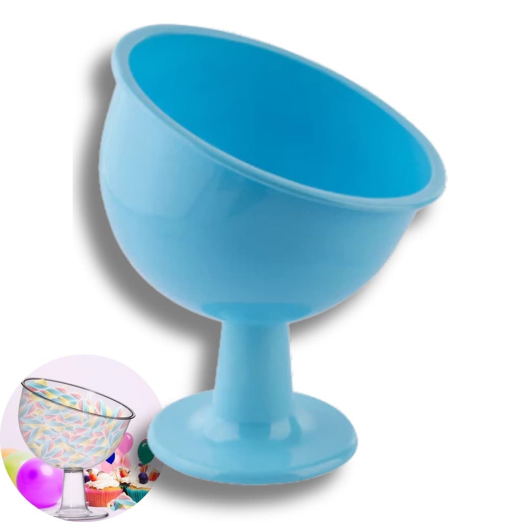 Taça Inclinada Media Acrílica Para Doces Doceira Colorida