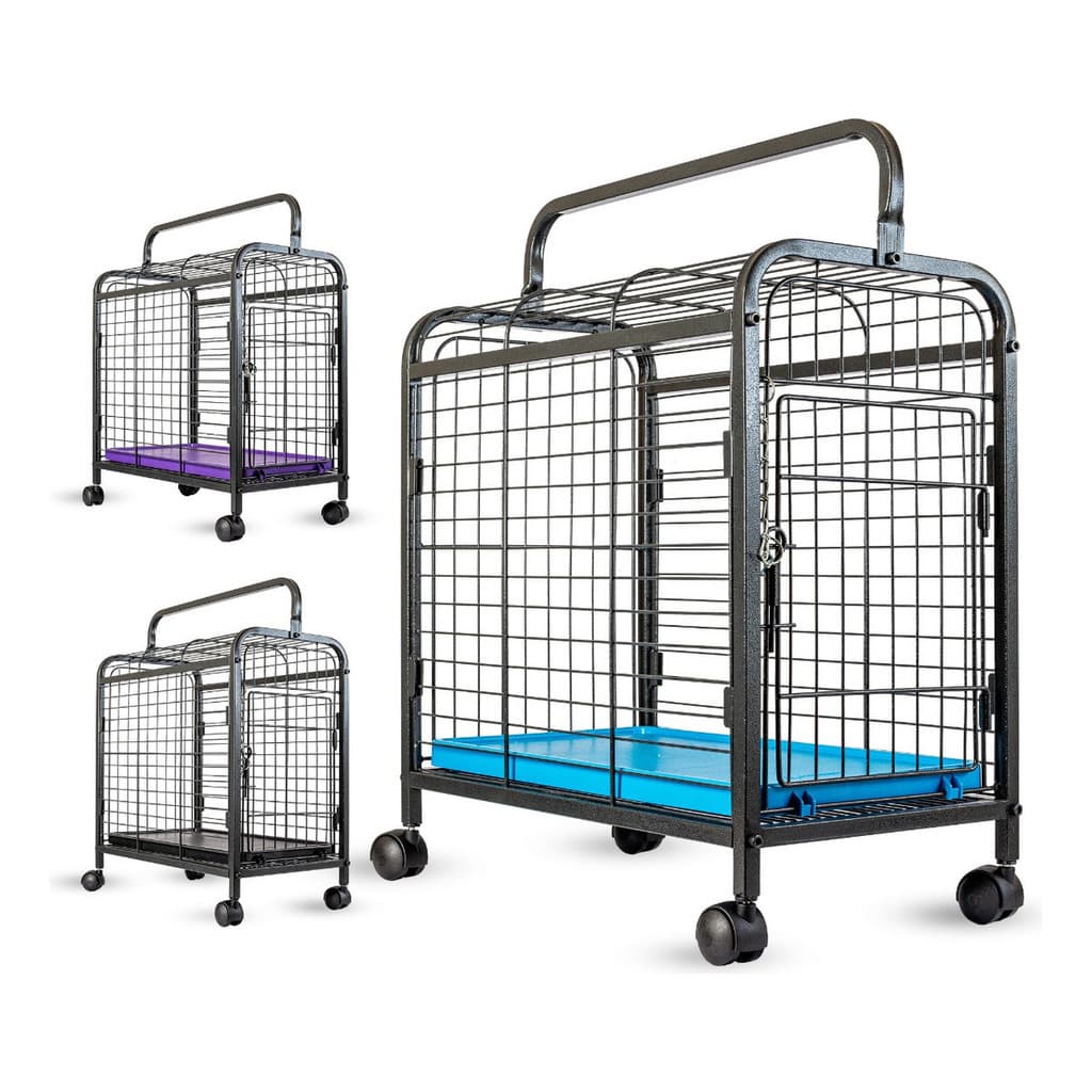 Caixa Gaiola De Transporte Para Gatos Cachorro Pets Portátil Com Rodinhas