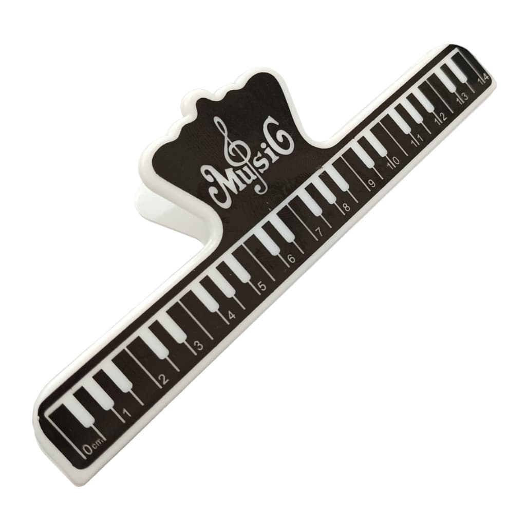 Grampo Predendor para Partituras Tematico Piano Preto