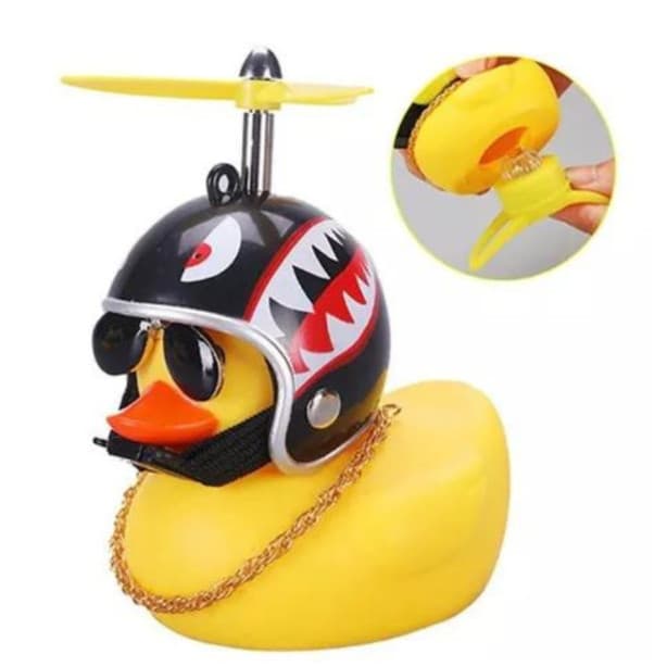 Patinho Jack da Zueira (Com Led) - Pato de Borracha Decora Bike Moto