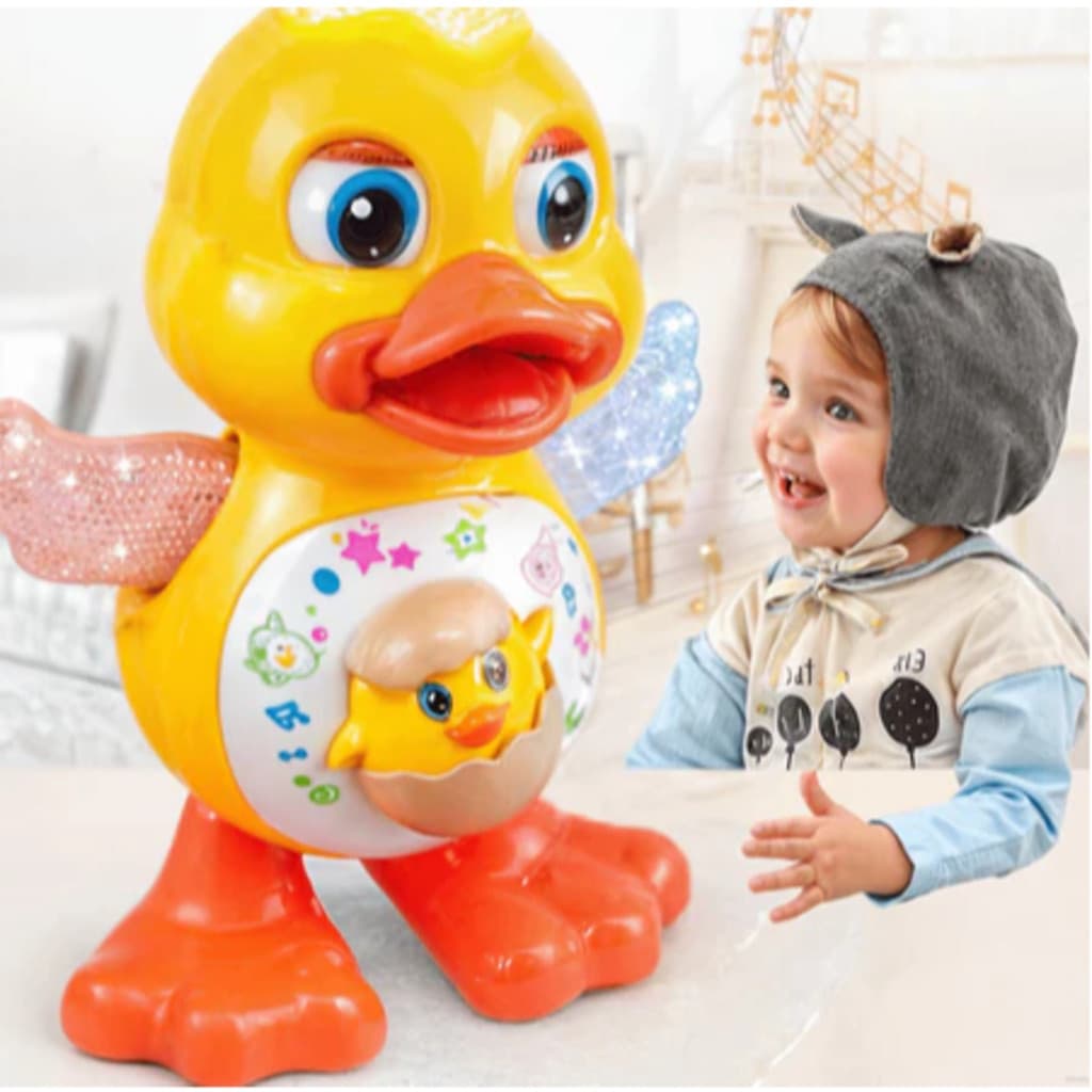 Brinquedo Pato Patinho Dançante Musical Dança, Anda, Mexe, com Luz E Som