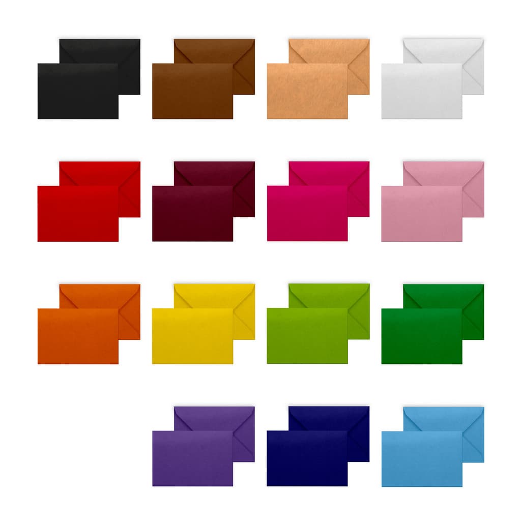 Kit c/10 Convite para Envelope Tamanho Grande - 16x11 cm | Cores Variadas